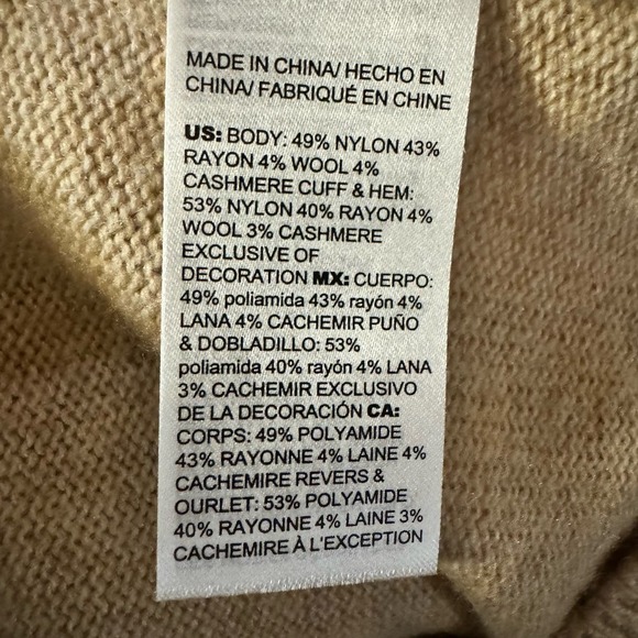 Chico's Cashmere-Blend Embroidered Cheetah Sweater Size Medium - Picture 10 of 10